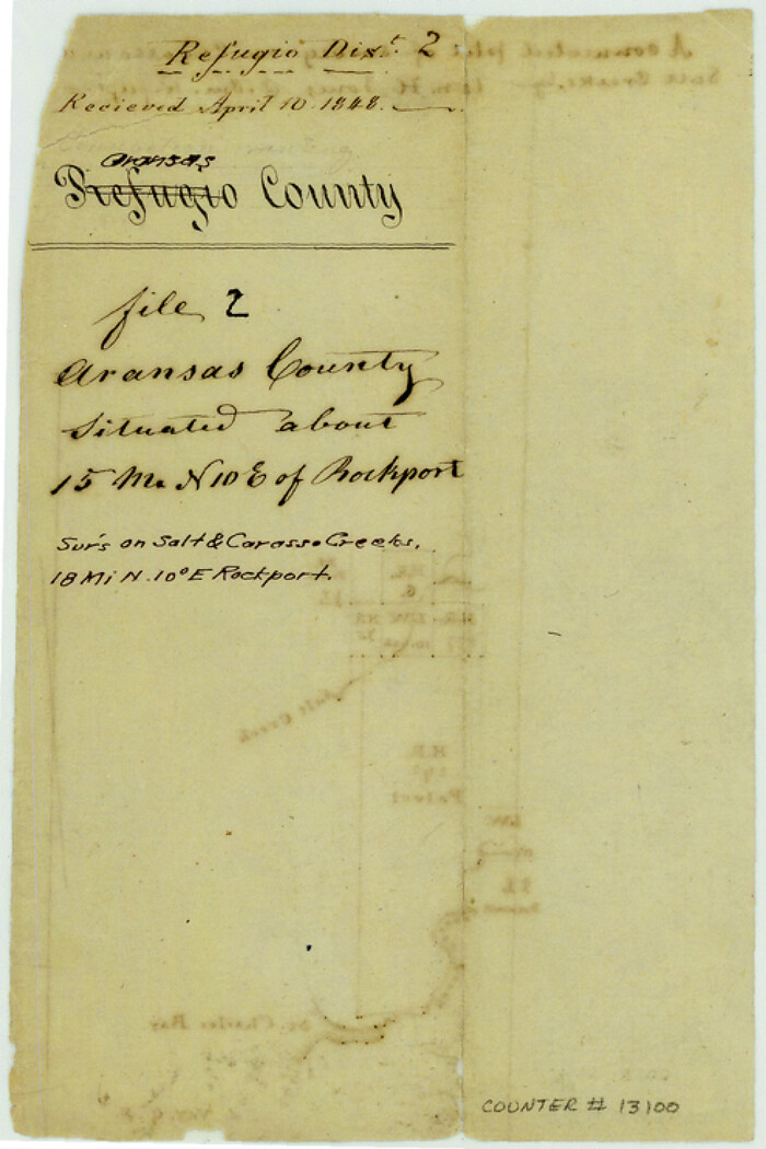 13100, Aransas County Sketch File 2, General Map Collection