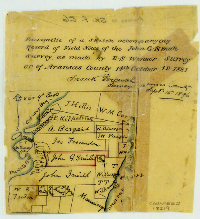 13219, Aransas County Sketch File 26, General Map Collection