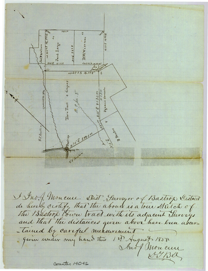 14042, Bastrop County Sketch File 2, General Map Collection