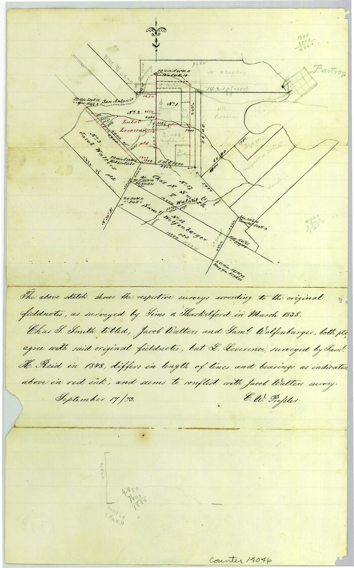 14046, Bastrop County Sketch File 4, General Map Collection
