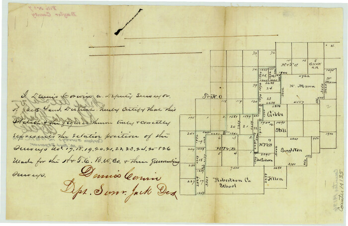 14135, Baylor County Sketch File 7, General Map Collection