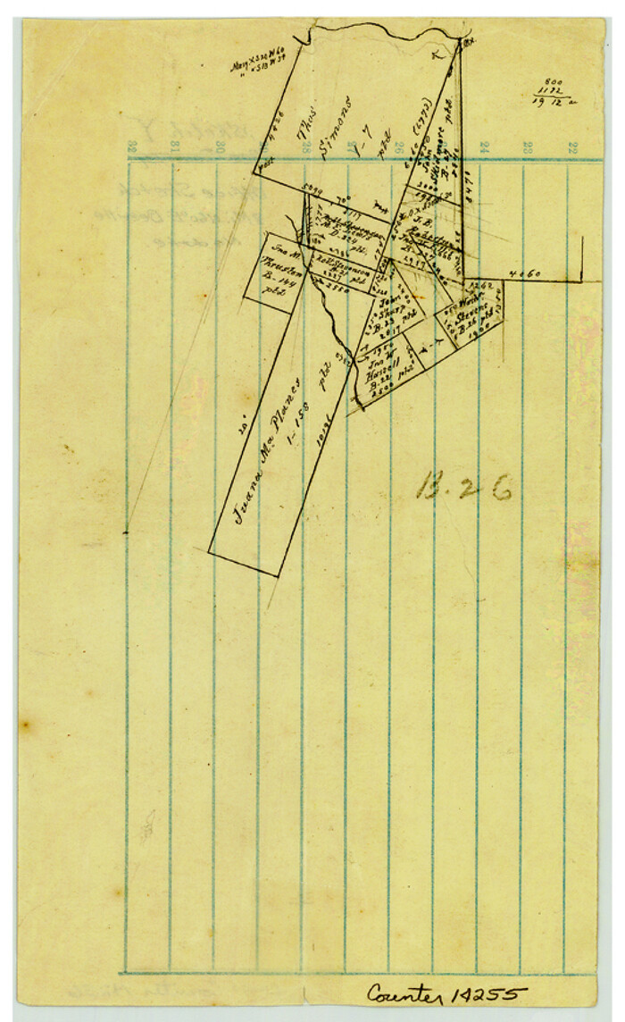 14255, Bee County Sketch File Y, General Map Collection