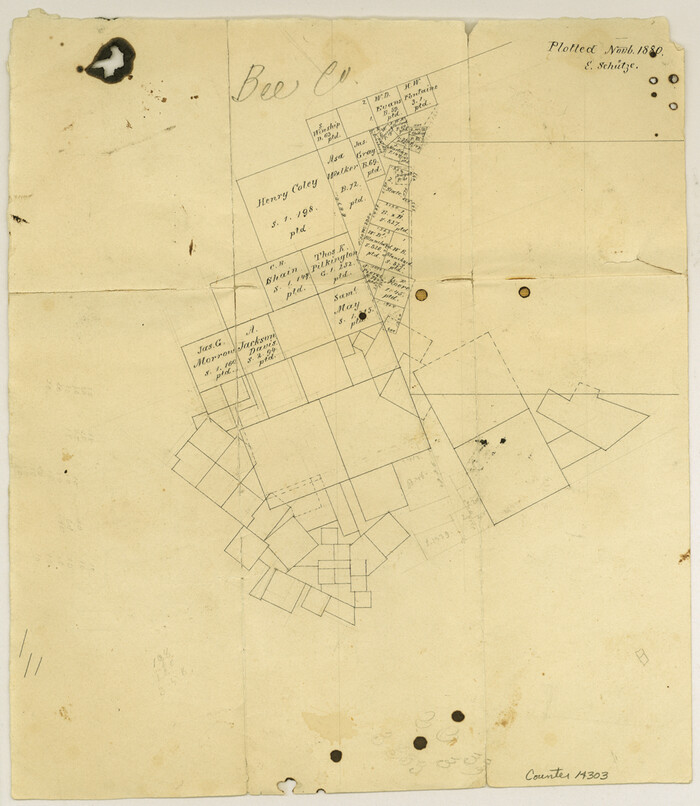 14303, Bee County Sketch File 18, General Map Collection