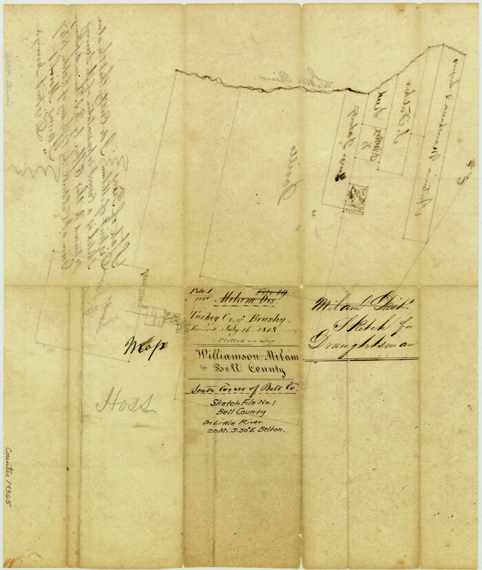 14365, Bell County Sketch File 1, General Map Collection