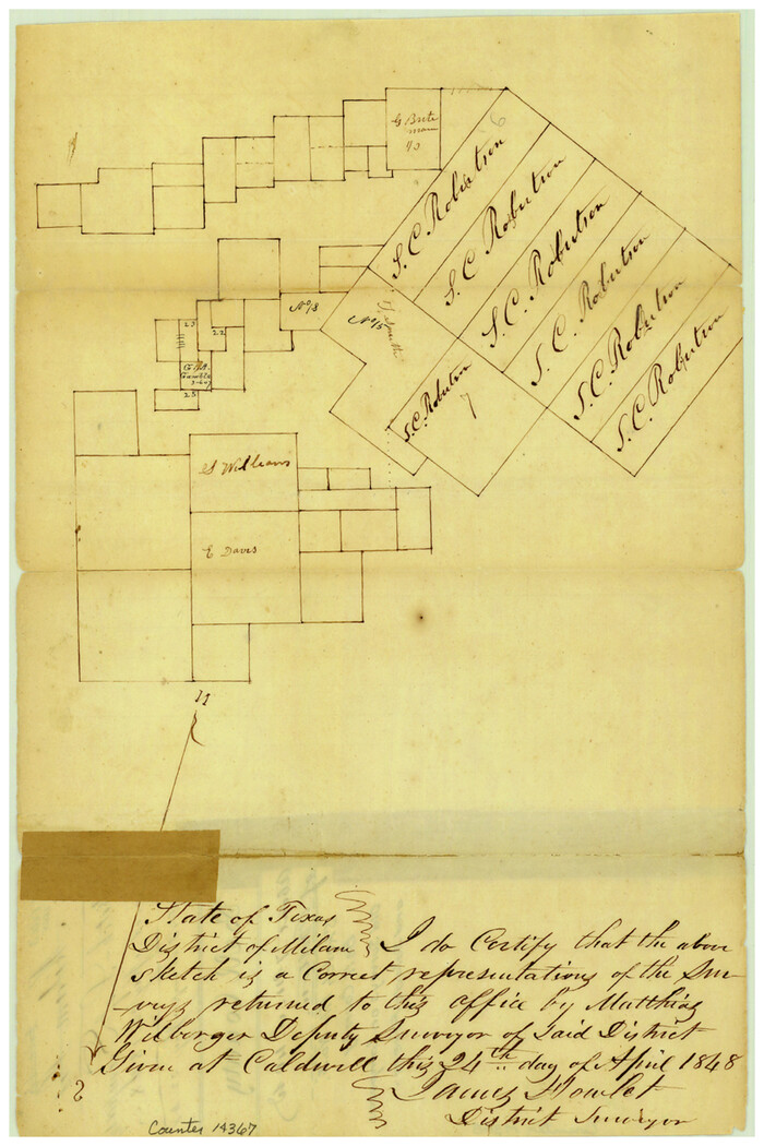 14367, Bell County Sketch File 3, General Map Collection