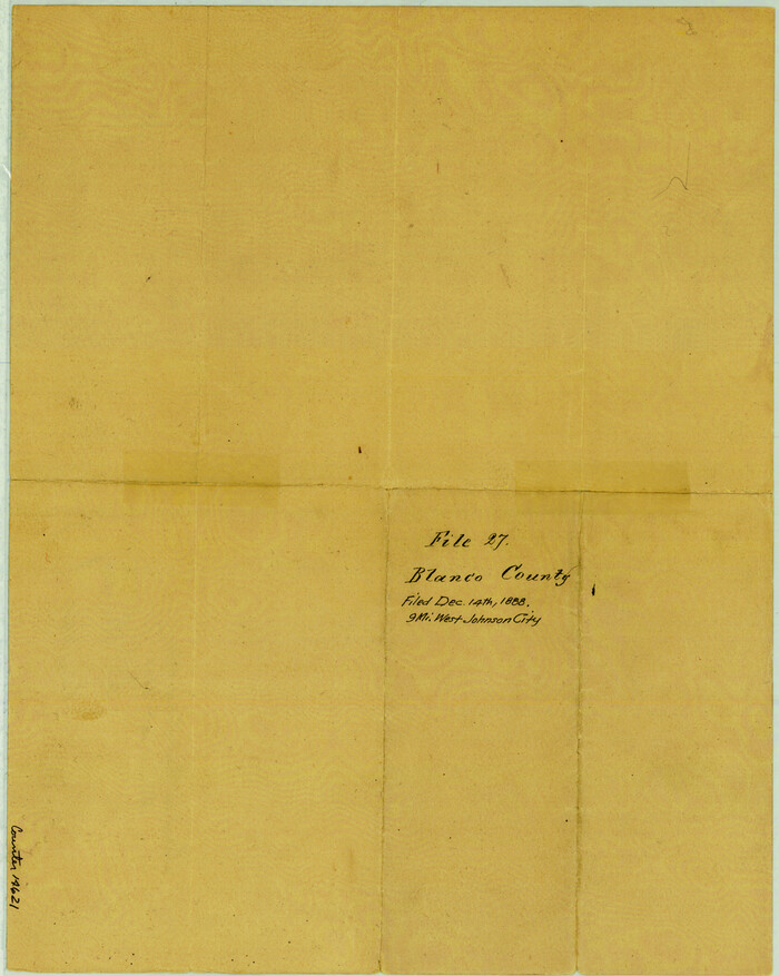 14621, Blanco County Sketch File 27, General Map Collection