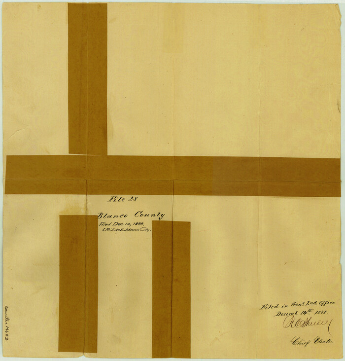 14623, Blanco County Sketch File 28, General Map Collection