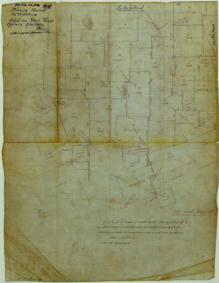 14669, Blanco County Sketch File 44, General Map Collection