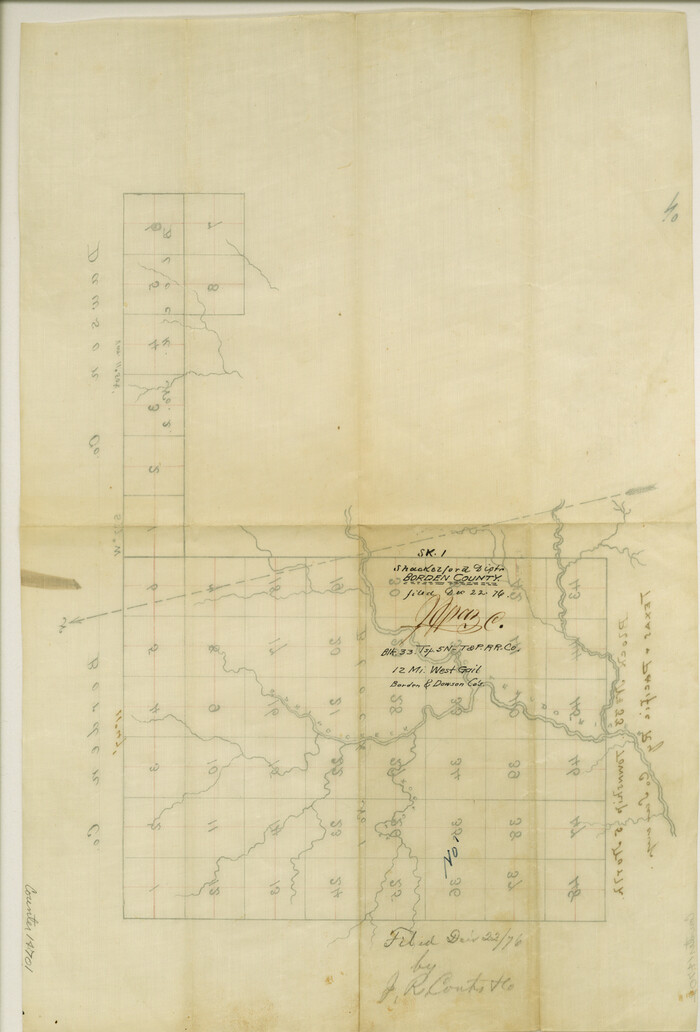 14701, Borden County Sketch File 1, General Map Collection