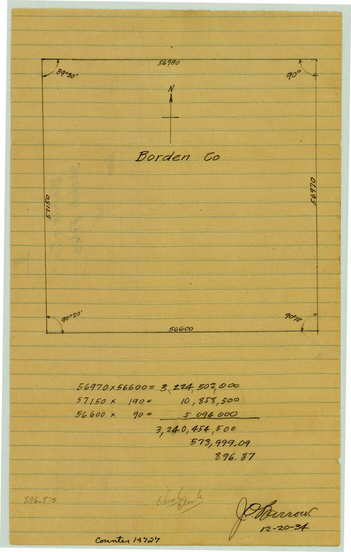 14727, Borden County Sketch File 8, General Map Collection