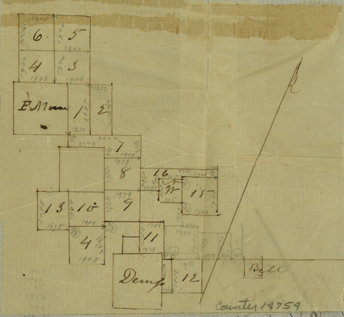 14754, Bosque County Sketch File 9, General Map Collection