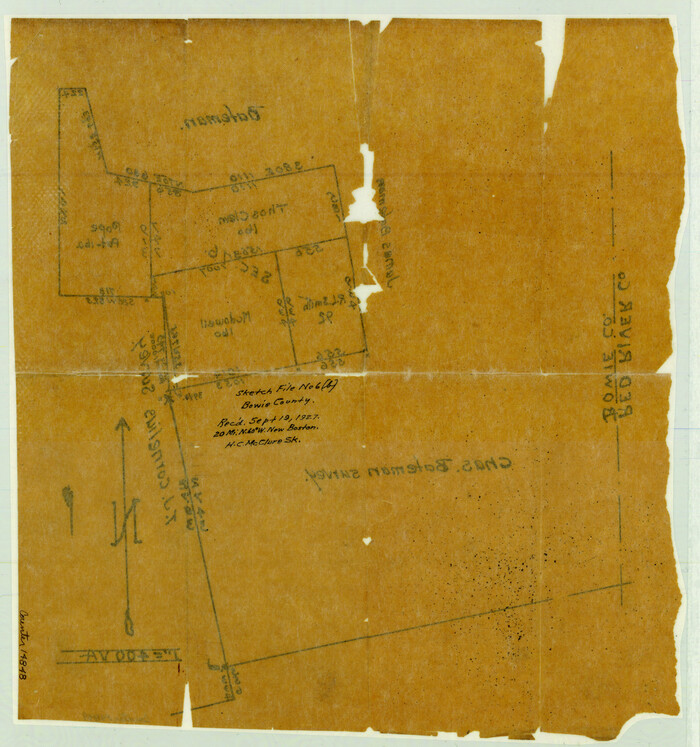 14848, Bowie County Sketch File 6b, General Map Collection