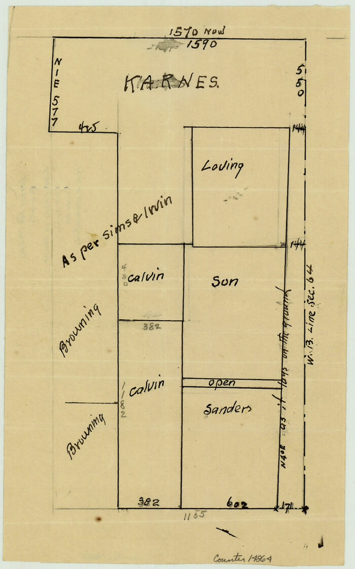 14864, Bowie County Sketch File 7c, General Map Collection