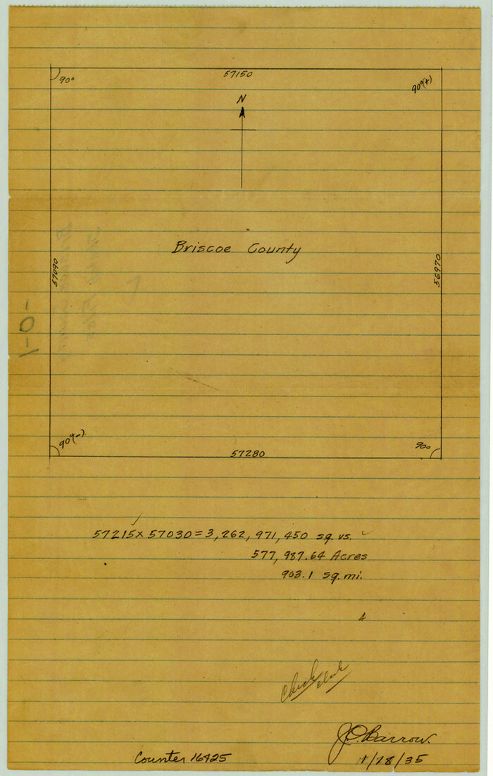 16425, Briscoe County Sketch File O-1, General Map Collection
