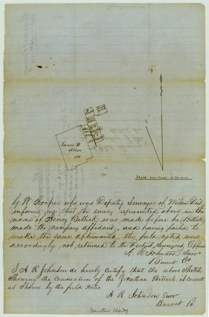 16674, Burnet County Sketch File 3, General Map Collection