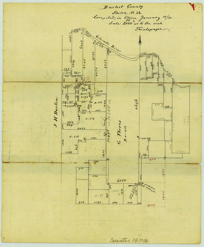 16716, Burnet County Sketch File 22, General Map Collection