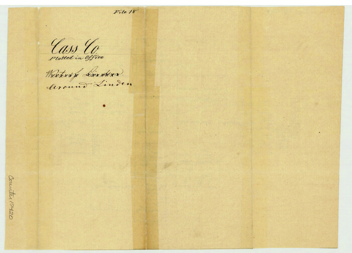 17420, Cass County Sketch File 18, General Map Collection