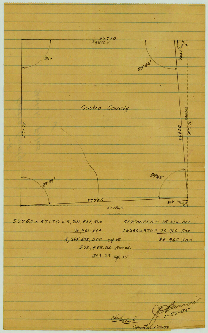 17504, Castro County Sketch File 11, General Map Collection